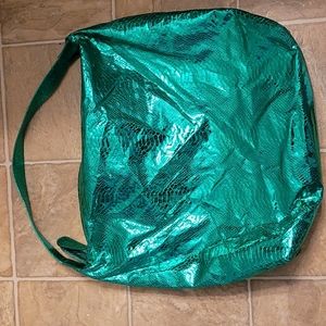 Chi by Carlos Falchi green tote bag